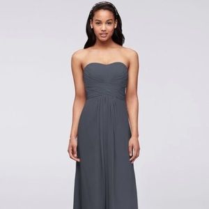 Classic floor-length dress in pewter